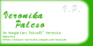 veronika palcso business card